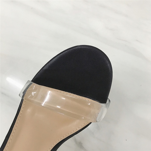 Clear/Black Lucite Heels - Picture 6 of 6